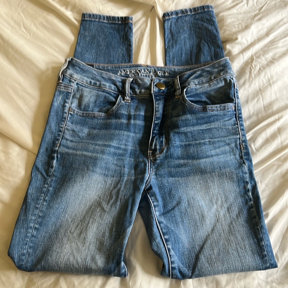 American Eagle Outfitters Super Stretch Hi-Rise Jegging Size 6 Denim